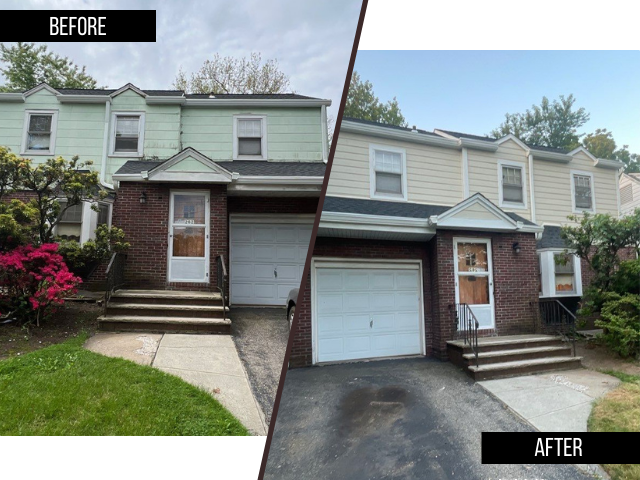 Before and After Professional Siding Replacement