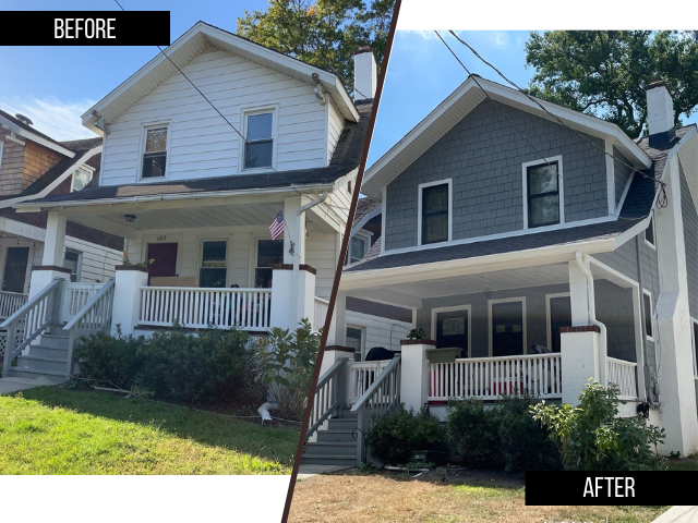 Before and After Quality Siding Replacement