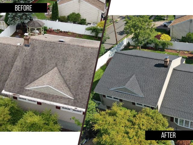 Before and After Roof Upgrade Project